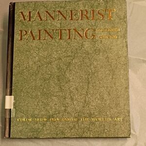 Vintage Green and Gold Mannerist Painting Book